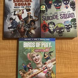 DC Suicide Squad & Harley Quinn Blu Ray Lot