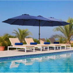 Large Double-Sided Outdoor Patio Umbrella