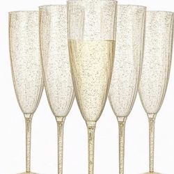 Plastic Flute Glasses 