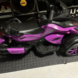 Purple Ride On 12v Electric Ride In Tricycle 