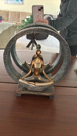 Yoga Meditation Pose Encircled Sculpture