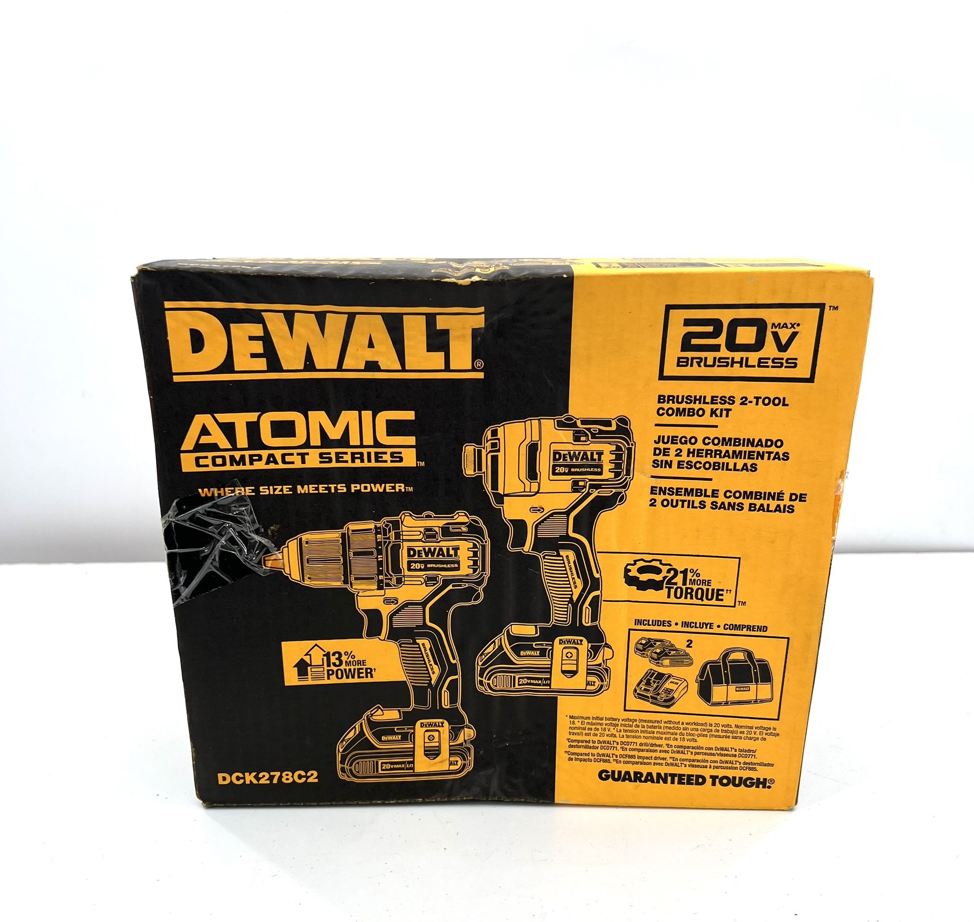 DeWalt DCK278C2 Atomic 20-Volt MAX brushless Compact Combo Kit 