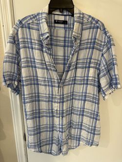 Daniel Cremieux Blue Plaid Men's Shirt