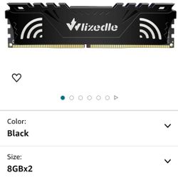 DDR4 RAM 16GB Kit (2x8GB) 3200MHz XMP 2.0 CL16 UDIMM Wlizedle Desktop Memory PC4-25600 288-Pin 1.35V 1Rx8 Non-ECC Unbuffered PC Computer Sdram Sticks 