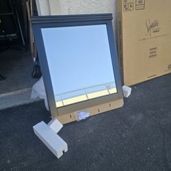 Ashley's Furniture Matte Black Furniture Mirror