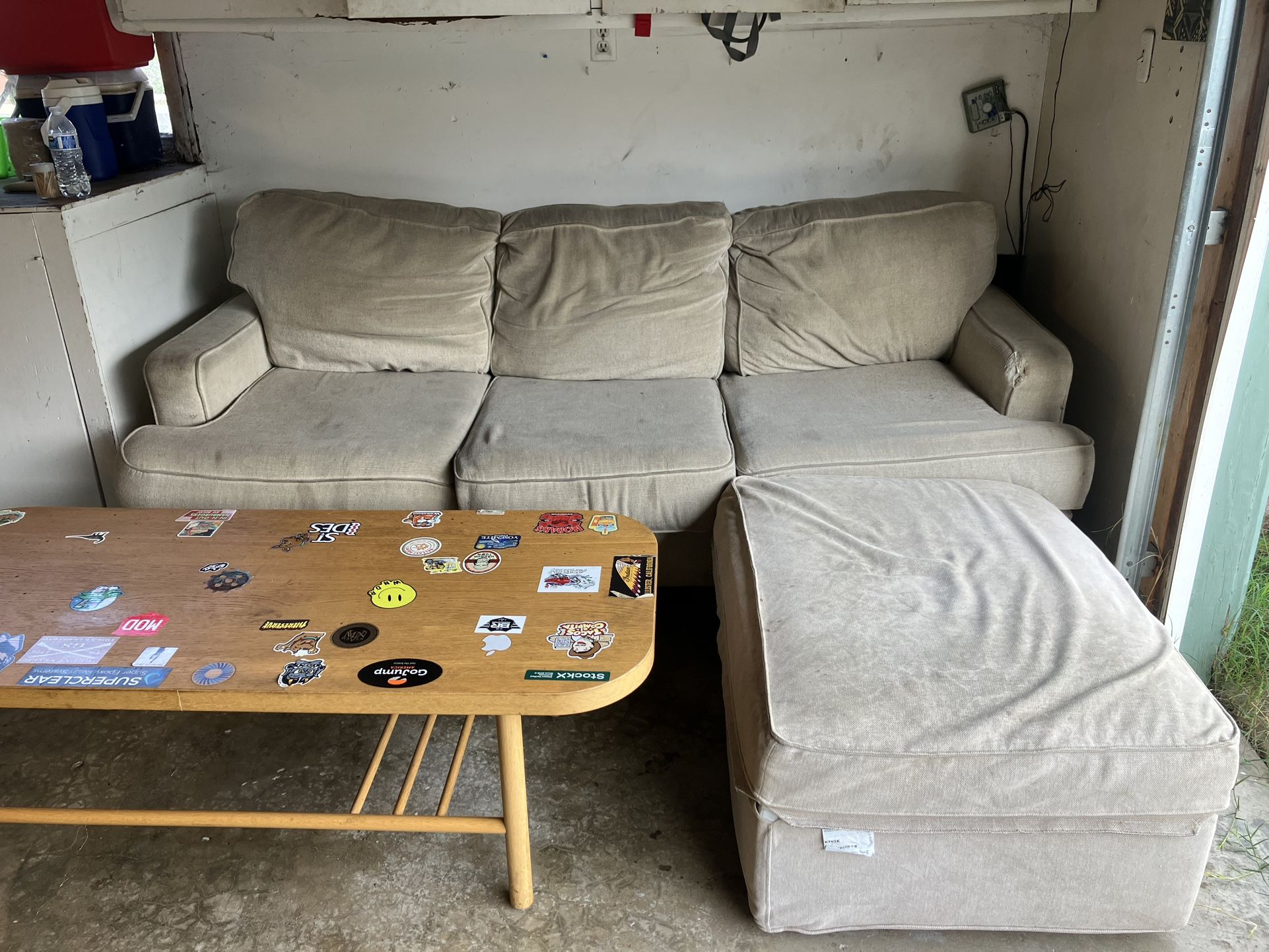 Sofa/couch With Ottoman
