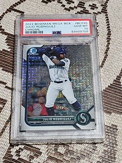 2022 Bowman Chrome Mega Box #BCP45 Julio Rodriguez RC Rookie Gem Mint PSA 10
