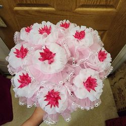 Bouquet of makeshift flowers