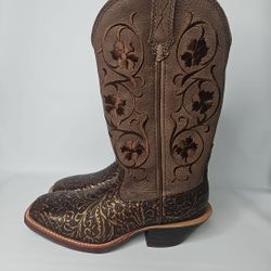 Twisted X Boots Jackson Leather Brown Boots Size 6.5
