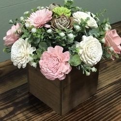 Centerpieces Wood Flowers