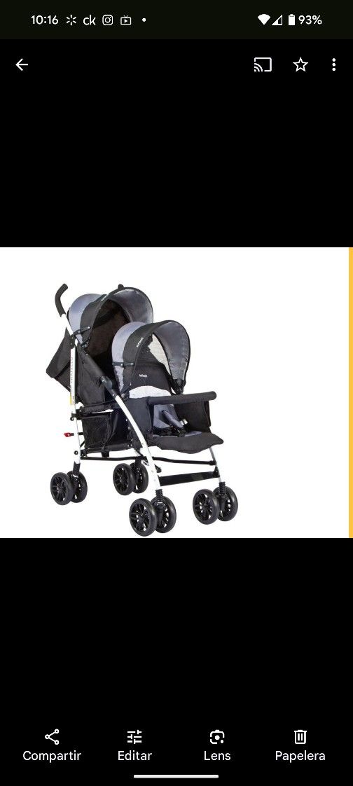 Double Stroller Infanti (Coche Doble Para Niños)