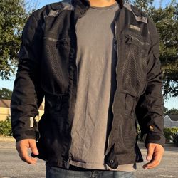 L Black Olympia Motor Sports Mesh Jacket