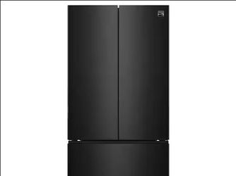 Open Box 32.3 in. 18 cu. ft. Counter-Depth French Door Refrigerator, E-Star in Black Stainless Steel