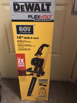 Dewalt 60 volt brushless 16” chain saw tool only
