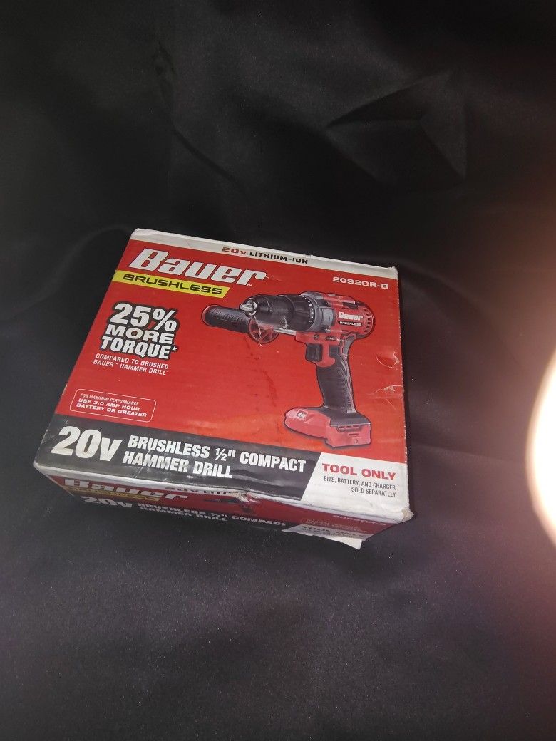 Bauer Cordless Drill Brand New 20v Drill In Box