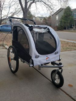 Aosom Elite 3 in 1 Double Child Bike Trailer and Stroller