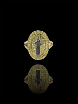 ANILLO SAN BENITO, DOS OROS 14K