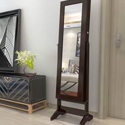  LANGRIA | Wood Mirror Jewelry Holder 