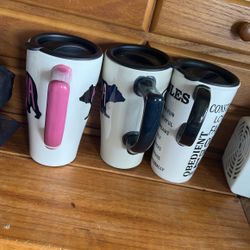 3 Travel Mugs 