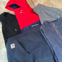Men's 2XL Jacket Bundle - Columbia, Carhartt, Polo Ralph Lauren, RoundTree (6 Pcs)