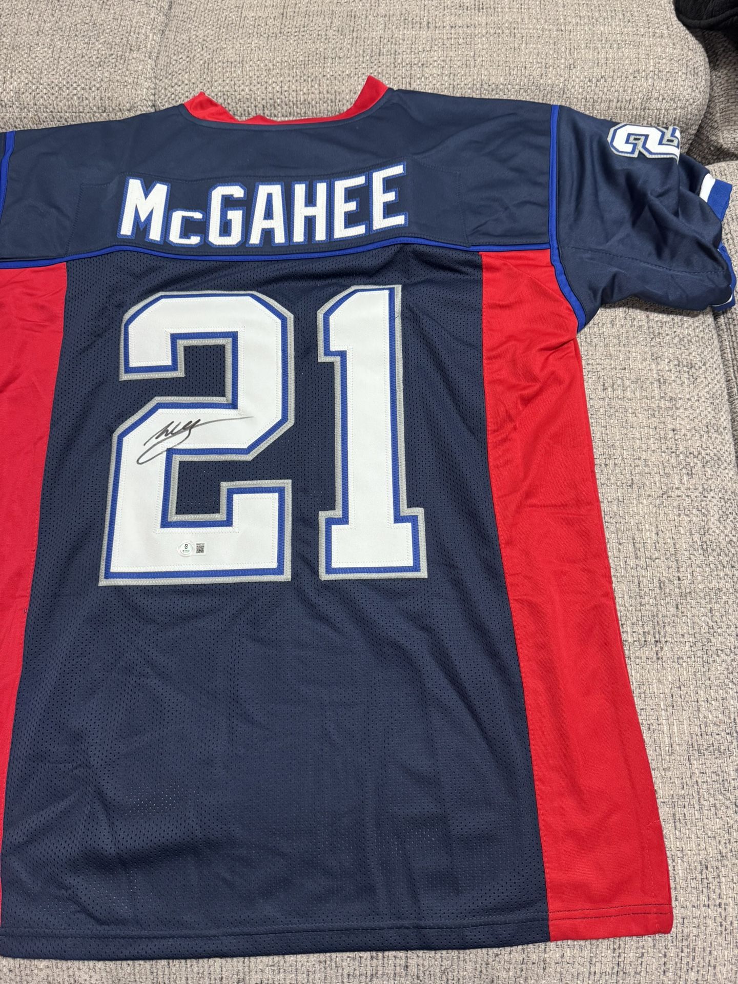 Willis McGahee Signed Autograph Custom Jersey - Beckett Coa - Buffalo Bills