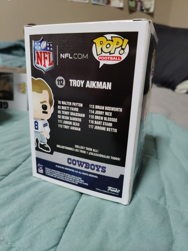 Troy Aikman NFL Legends Funko Pop! Dallas Cowboys In Hand! for Sale in  Converse, TX - OfferUp