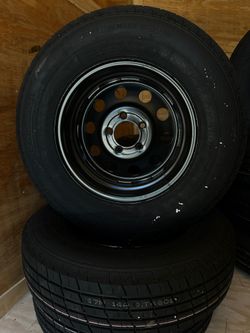 Fresh 205/75R15 Tire Mounted on 5-Lug Wheel!