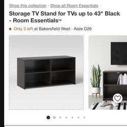 TV Stand 43” Black “BRAND NEW”