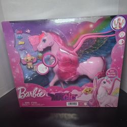 Barbie A Touch of Magic Pink Pegasus Winged Horse with Puppy, Lights and Sounds