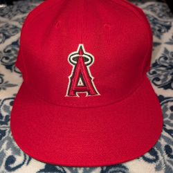 Red Los Angeles Angels baseball cap size 7 1/4 #MLB #baseball