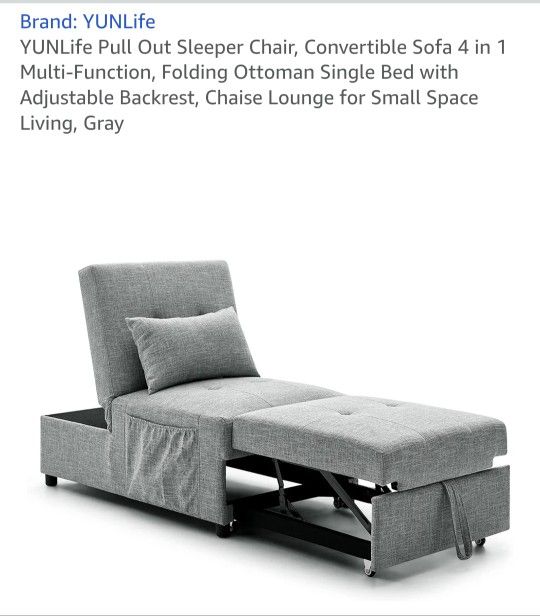 Single Seater Sofa Sleeper Pull Out Chair