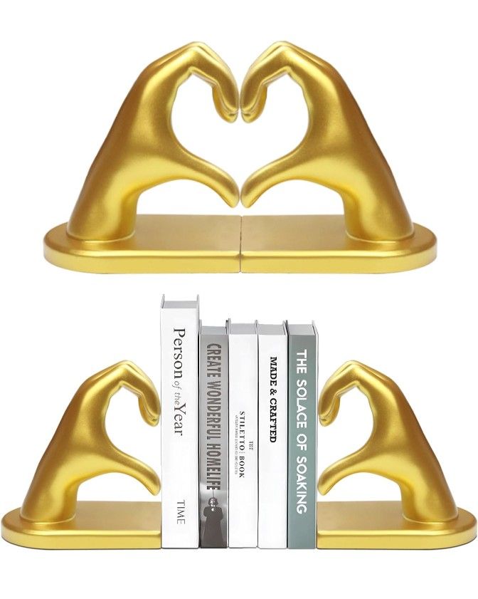 Hands Book Ends Bookends Sculpture Aesthetic Decor for Living Room Bedroom Merch Apartment Bookshelf Unique Birthday Gifts for Women Decorations Stuff