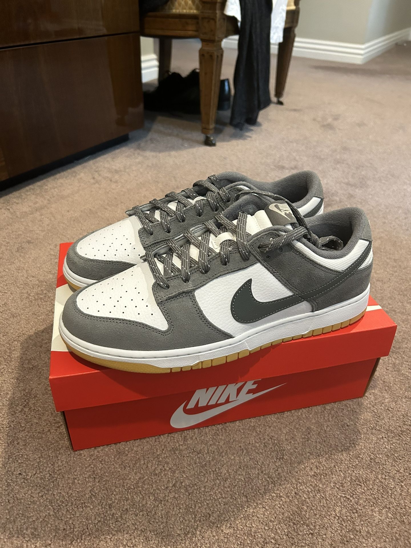 Nike Dunk Low Smoke Grey Gum 3M Swoosh Size 12