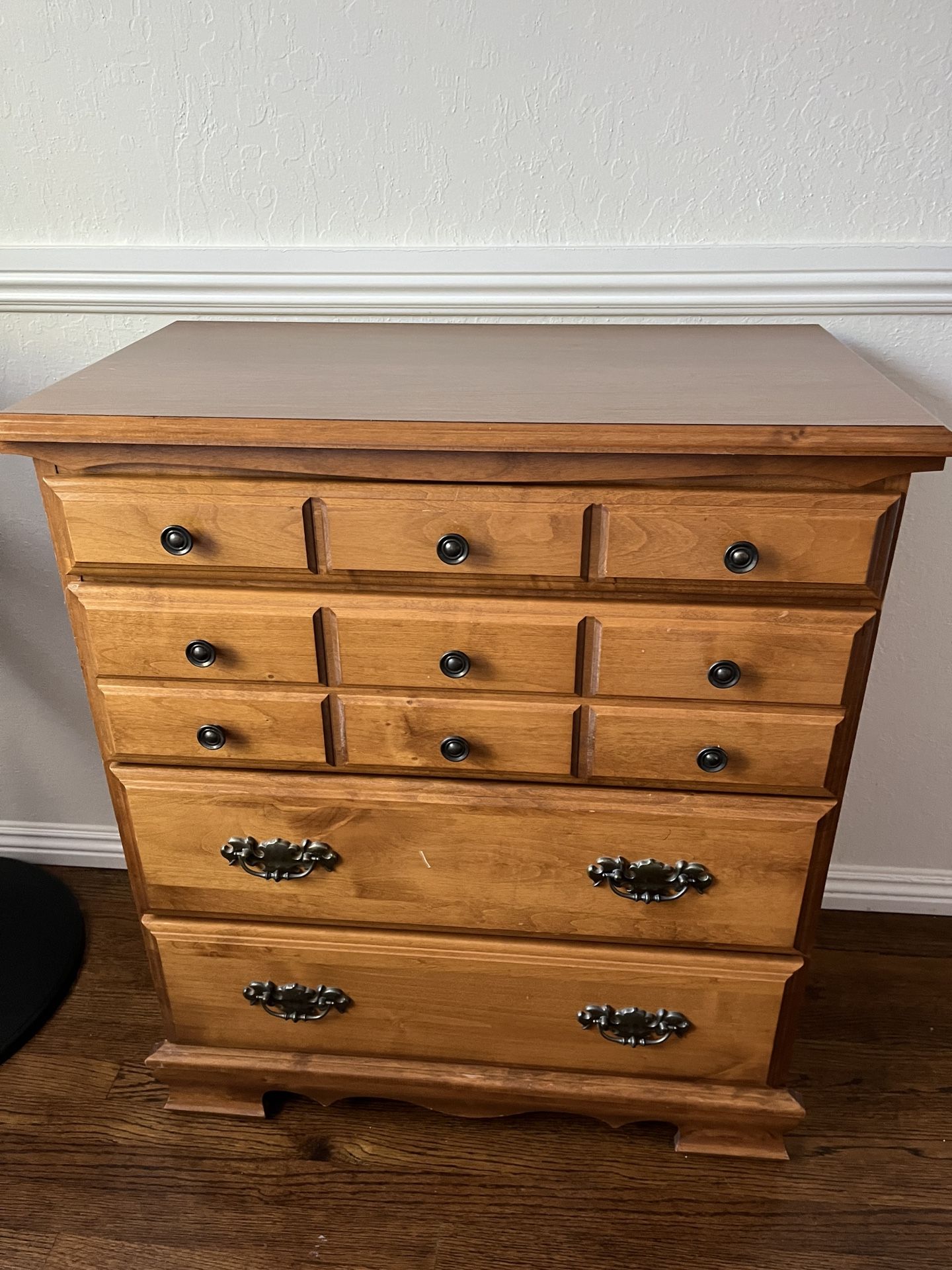 Warm Walnut Wood Dresser