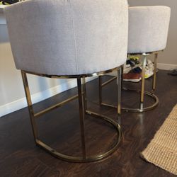 Linen Bar Stools 33H