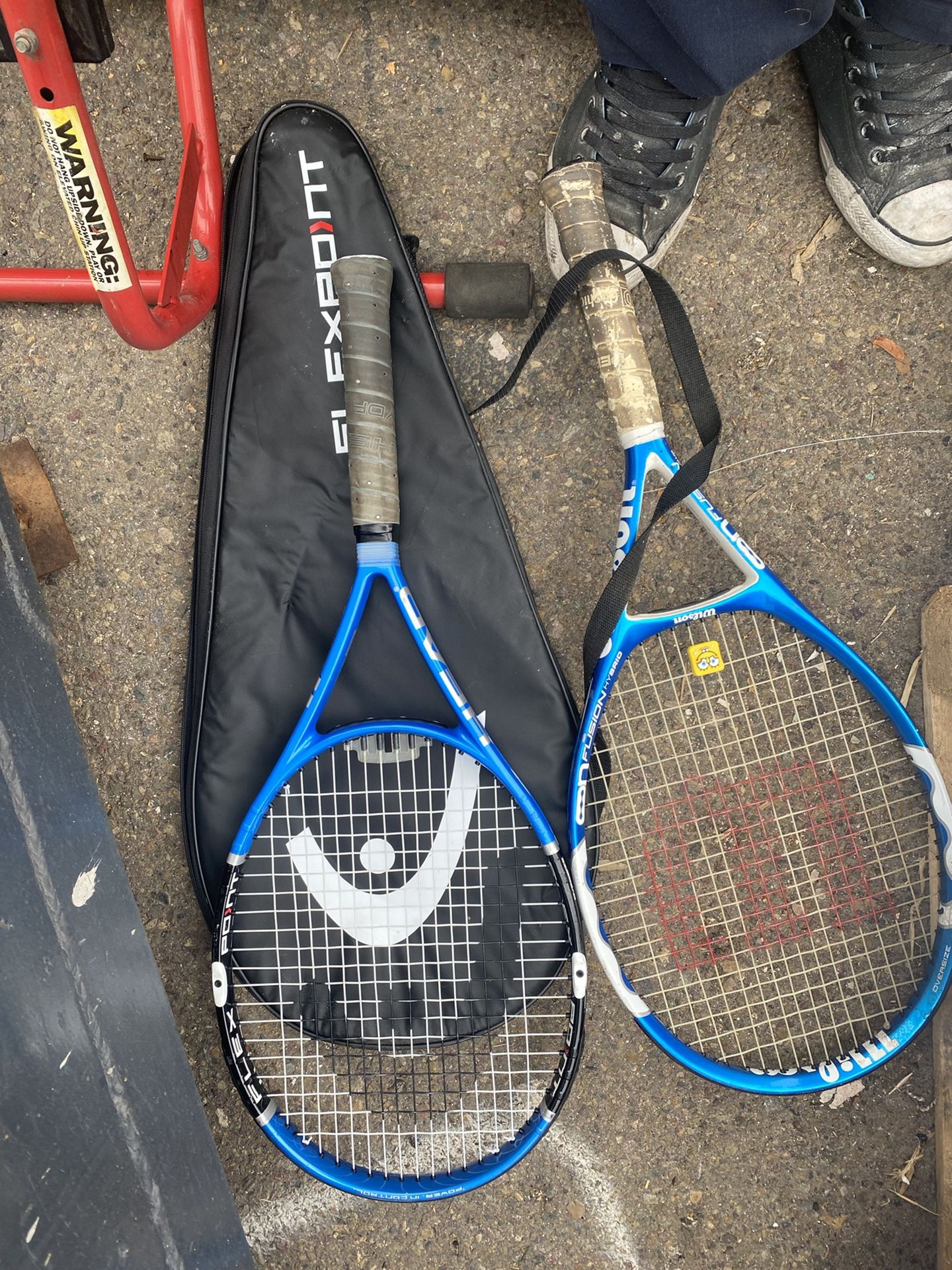 Head Flex point And Wilson Tennis Racket