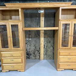All Oak Entertainment Unit 