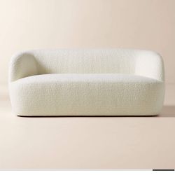 Selling used CB2 Gwyneth 68” Ivory Bouclé Loveseat 