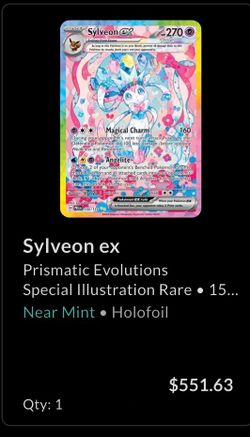 Sylveon Ex Prismatic Evolutions Pokemon