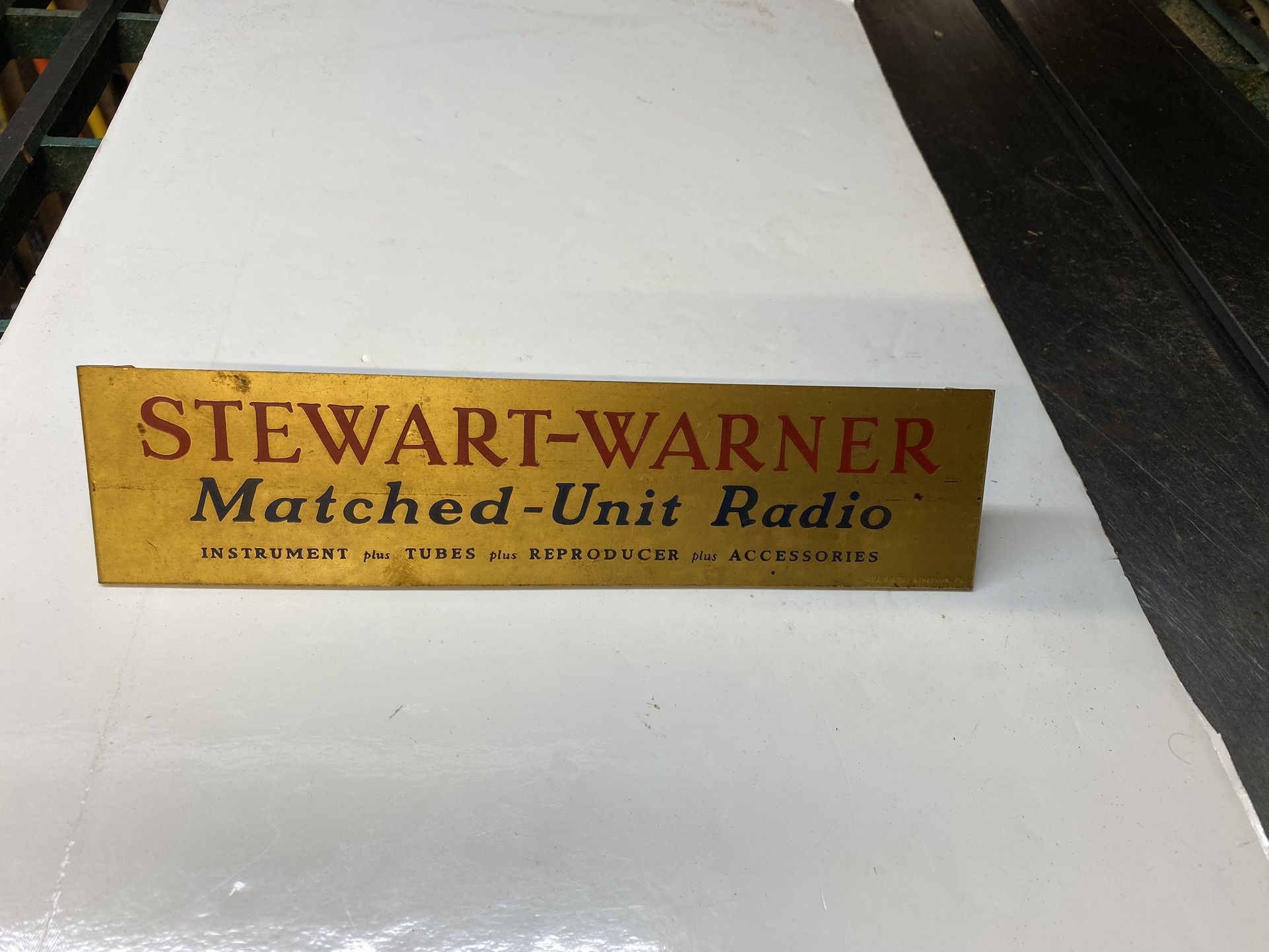 Vintage Stewart-Warner Radio Sign