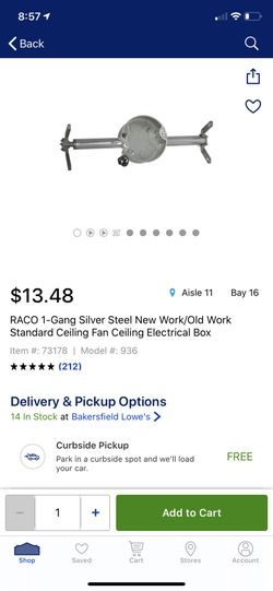 Standard ceiling fan ceiling electric box