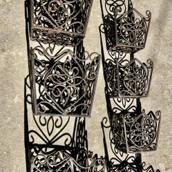 Set of Decorative Metal Wall Planters