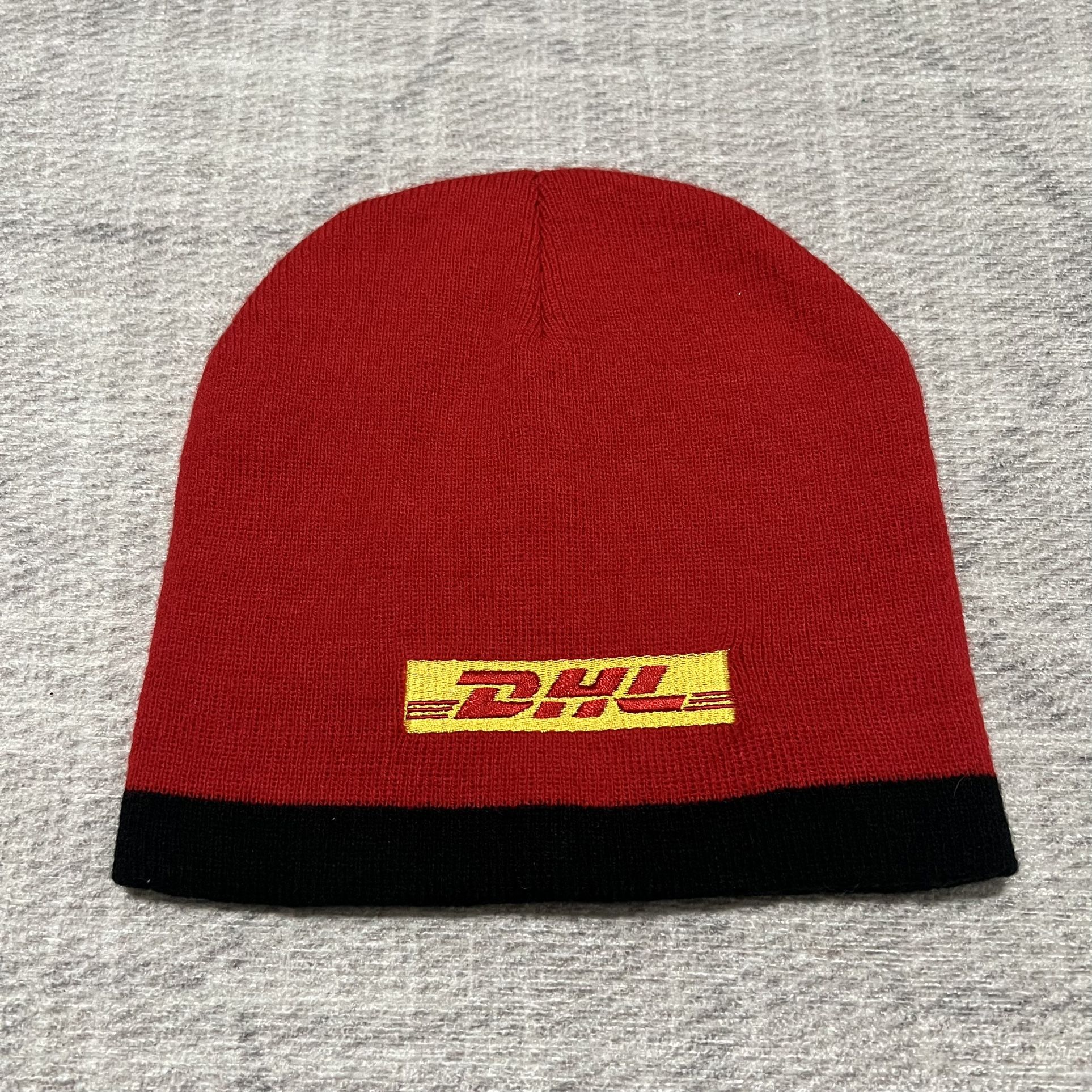 DHL Package Delivery Men’s Black/Red Workwear Utility Winter Skull Beanie Hat