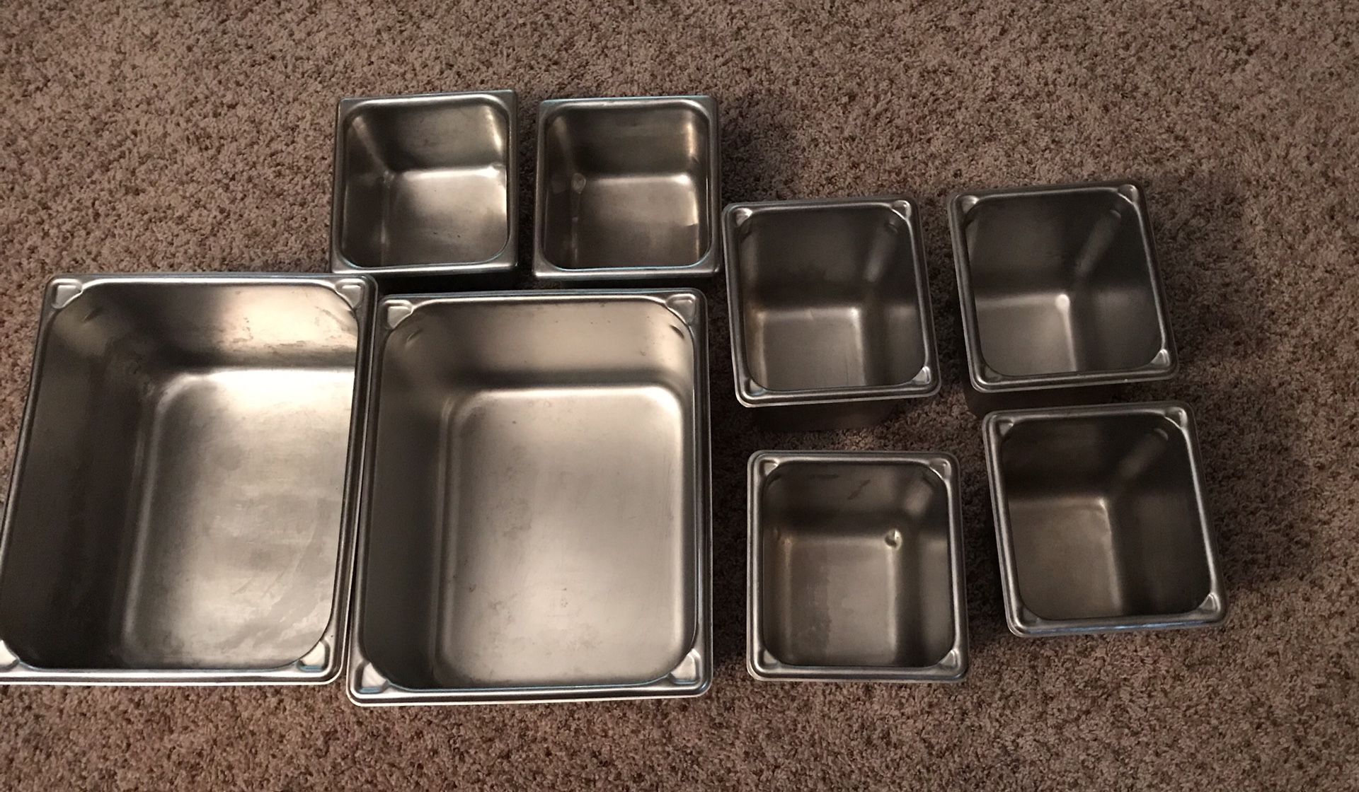 8 Vollrath Stainless Steel Steam Table Pans