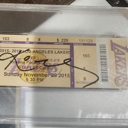 Kobe 81. Kobe Retirement.  Kobe Last Game Tickets. Signed. 