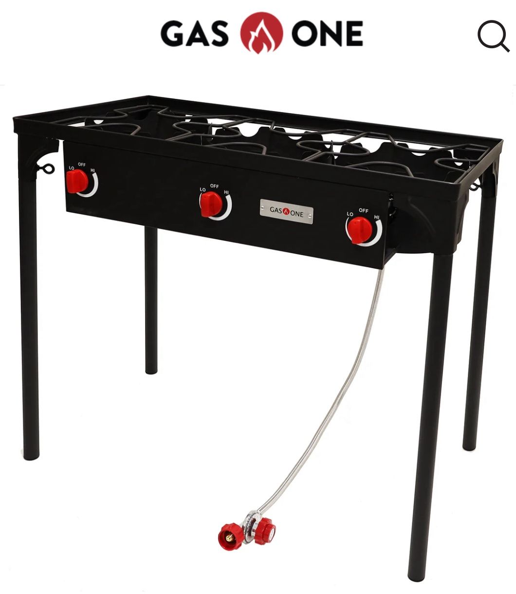 Gas One High Pressure 3 Burner Portable Outdoor Stove