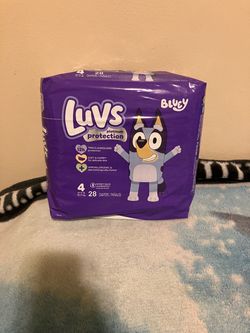 Luvs Platinum Protection Diapers Size 4 Bluey