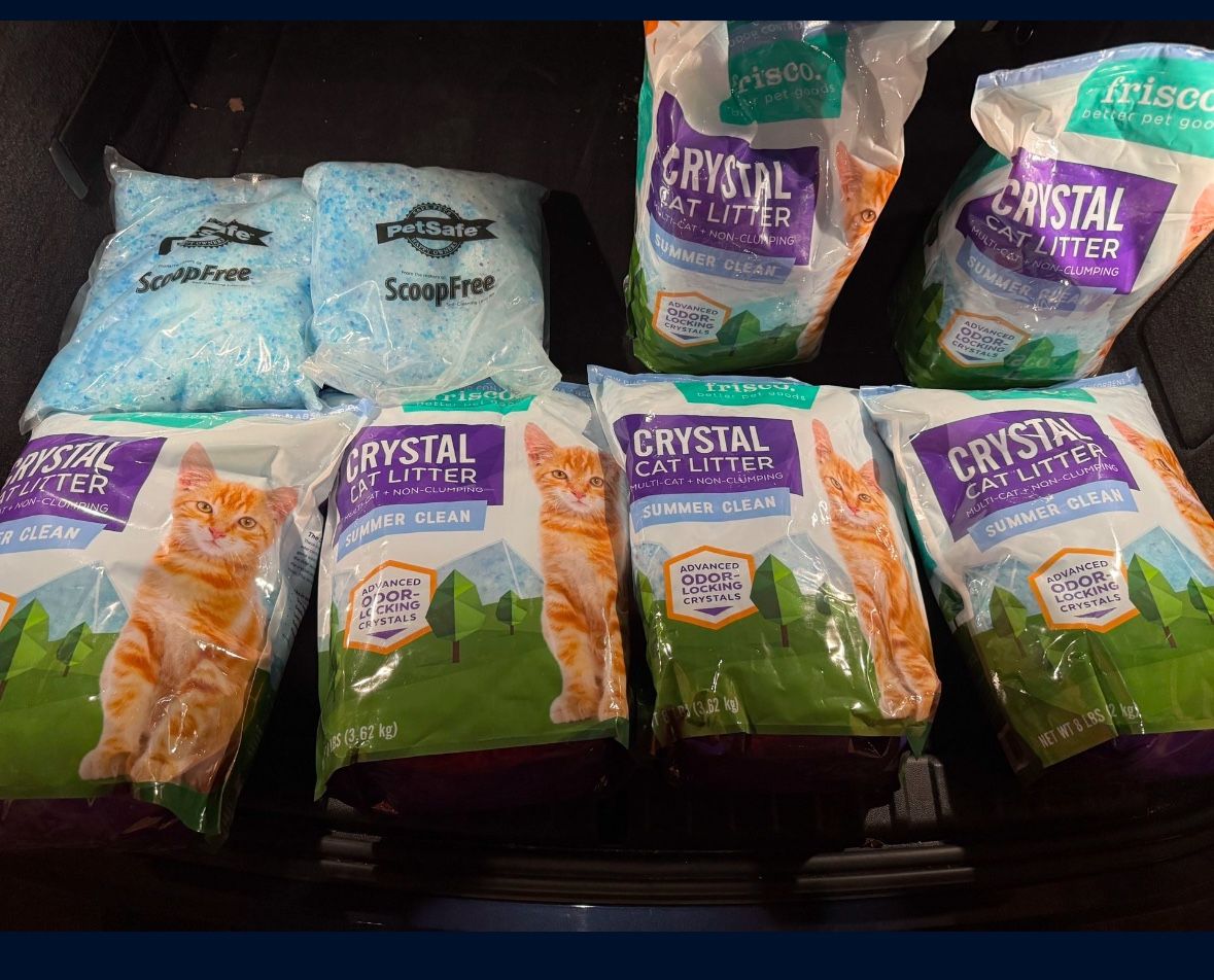 50 Pounds Of Crystal Cat litter ($120 Retail)
