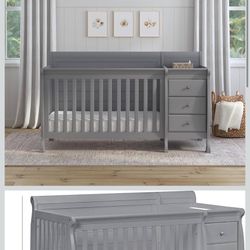 4 In 1 Mini Crib With Dresser 