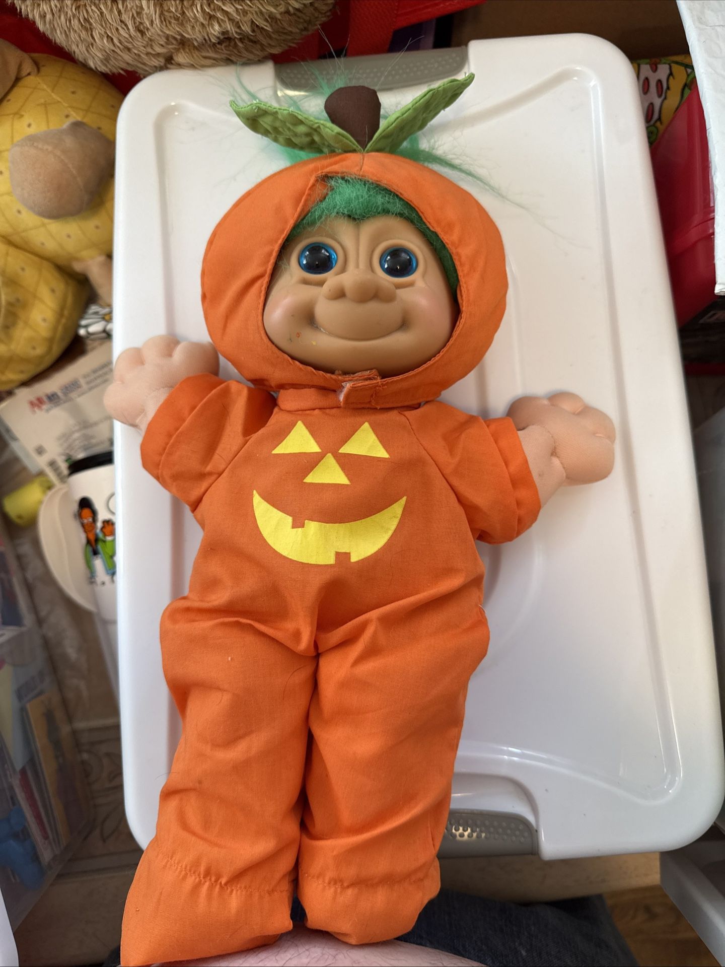 Pumpkin Troll Doll